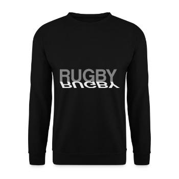 Rugby Player Sport Rugby Gift Rugby Coach - Unisex Sweatshirt - black - Front - Alina (178cm) & Michal (187cm)