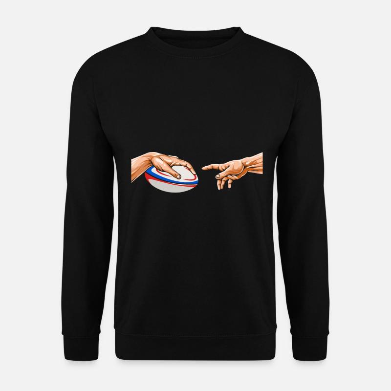 Rugby Michelangelo "Wenn Rugby Einfach Wäre Rugby - Unisex Pullover - Schwarz