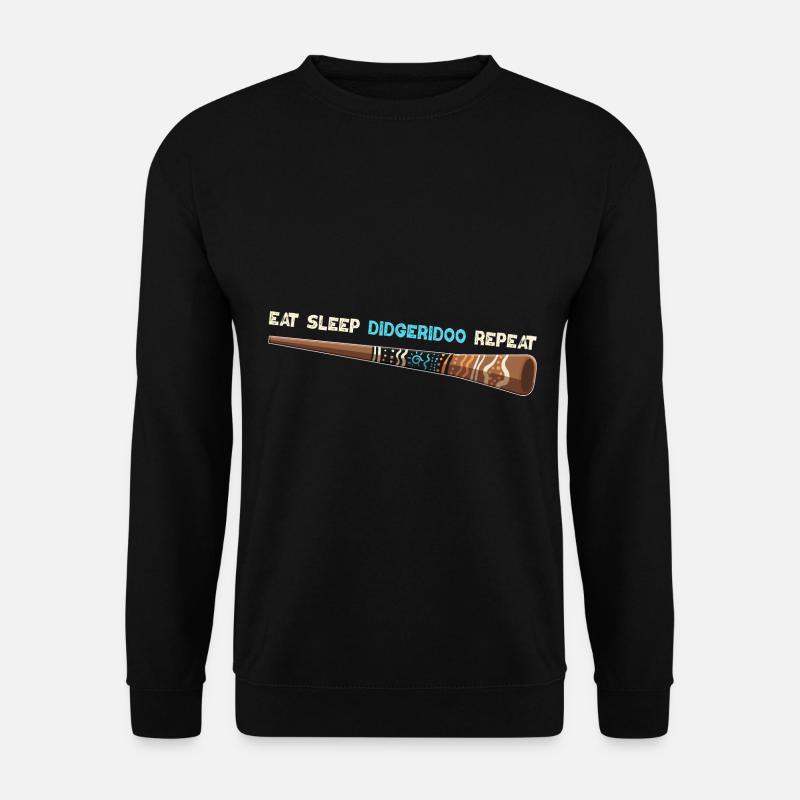 Manger Didgeridoo Sommeil Répéter - Sweat-shirt Unisexe - noir