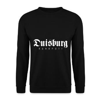 Duisburg Stadt Industrie Kohle Ruhrpott - Unisex Pullover - Schwarz - Vorne - Alina (178cm) & Michal (187cm)