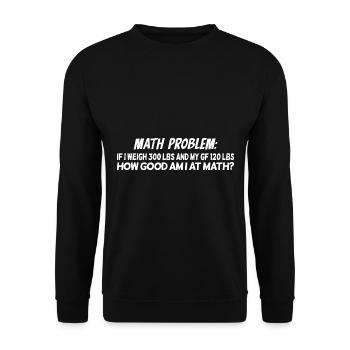 Math gift nerd teacher math teacher math - Unisex Sweatshirt - black - Front - Alina (178cm) & Michal (187cm)