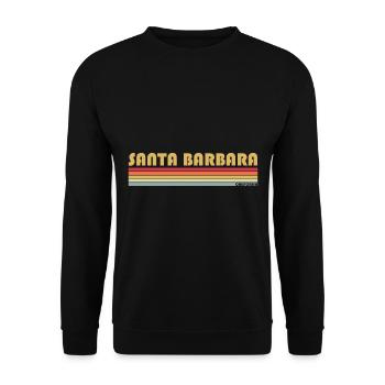 Santa Barbara Californien Surfer Sommer Retro - Unisex Pullover - Schwarz - Vorne - Alina (178cm) & Michal (187cm)