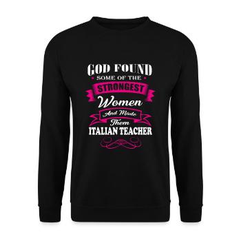 Italienisch Lehrer studieren - Unisex Pullover - Schwarz - Vorne - Alina (178cm) & Michal (187cm)