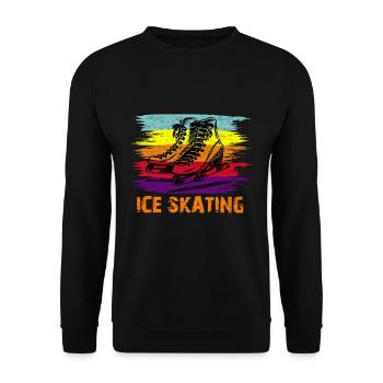Massot Eislaufen Wurf - Unisex Pullover - Schwarz - Vorne - Alina (178cm) & Michal (187cm)