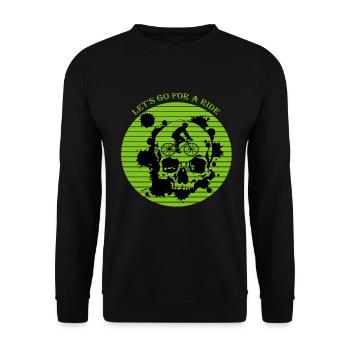 Tyrol Bike Tour Mountain Bike - Unisex Sweatshirt - black - Front - Alina (178cm) & Michal (187cm)