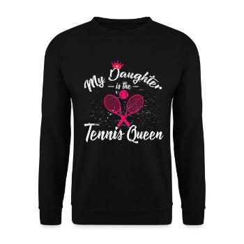Idée cadeau tennis femme - Sweat-shirt Unisexe - noir - Devant - Alina (178cm) & Michal (187cm)