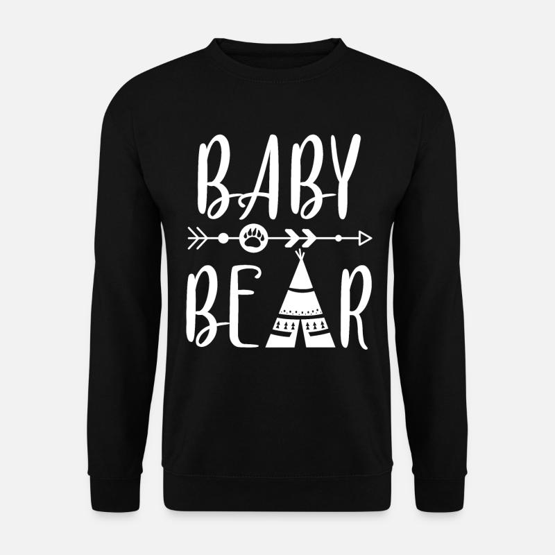 Baby Bear Camping Geschenk - Unisex Pullover - Schwarz