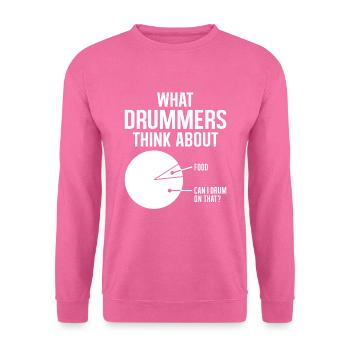 Tambour et puissance du tambour - Sweat-shirt Unisexe - rose - Devant