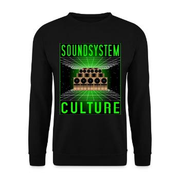 Soundsystem Culture Space - Unisex Pullover - Schwarz - Vorne - Alina (178cm) & Michal (187cm)