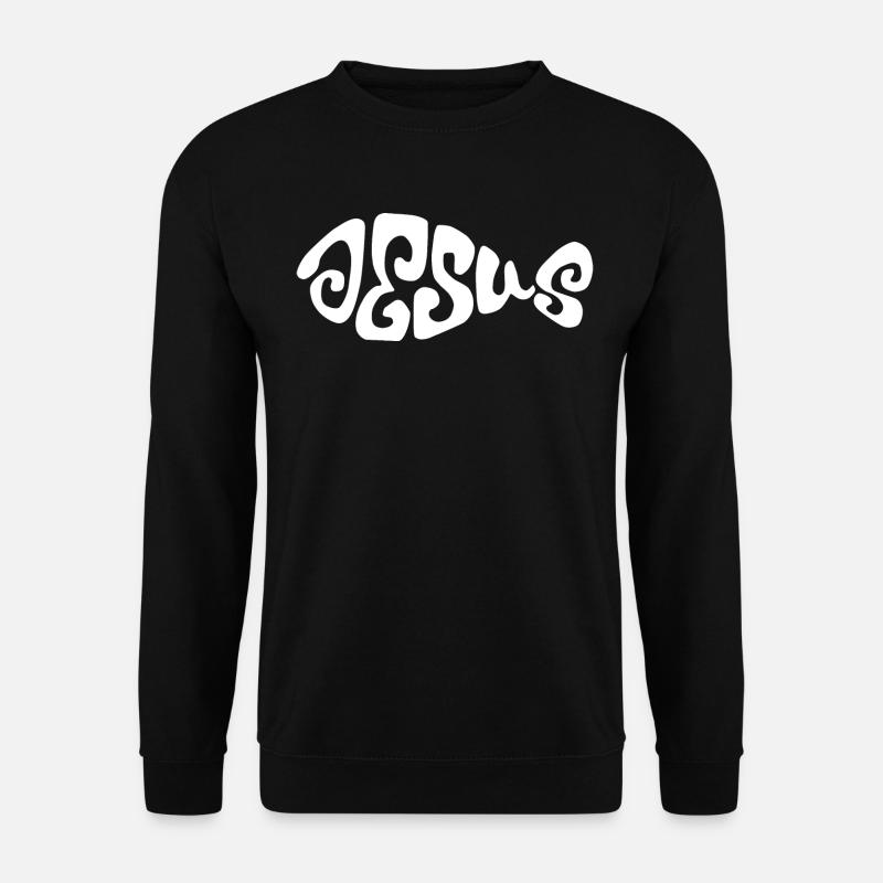 Jesus Fish Design. - Unisex Sweatshirt - black