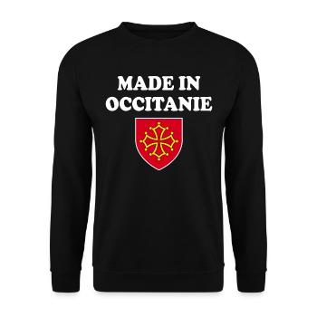 Made In Occitanie - Sweat-shirt Unisexe - noir - Devant - Alina (178cm) & Michal (187cm)
