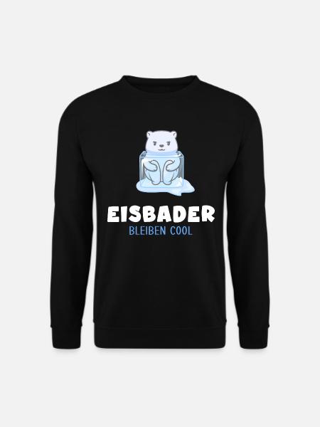 winterschwimmen eisbad winterbader kälteresistent - Unisex Pullover - Schwarz