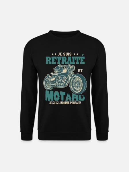 motard parfait retraité parfait retraite - Sweat-shirt Unisexe - noir