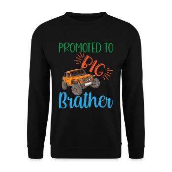 grand frère, Promu grand frère Cadeau - Sweat-shirt Unisexe - noir - Devant - Alina (178cm) & Michal (187cm)