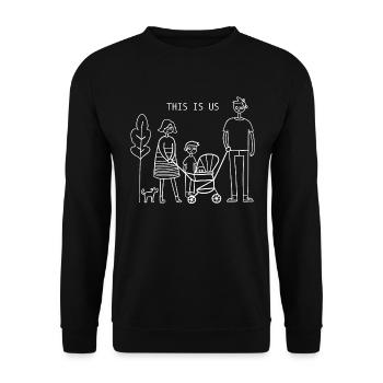 Modern Minimalist Family - This Is Us - Unisex Sweatshirt - black - Front - Alina (178cm) & Michal (187cm)