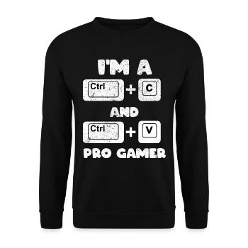Lustiger Programmierer Web-Entwickler - Unisex Pullover - Schwarz - Vorne - Alina (178cm) & Michal (187cm)