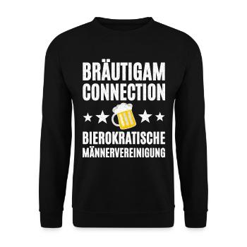 Bräutigam Bier - Unisex Pullover - Schwarz - Vorne - Alina (178cm) & Michal (187cm)