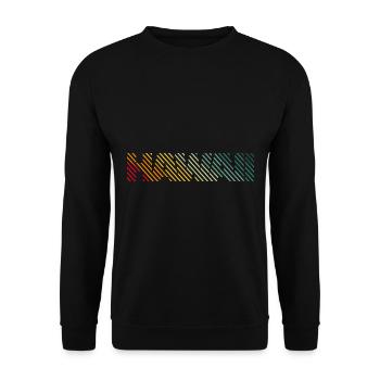 Hawaii retro vintage Schriftzug - Unisex Pullover - Schwarz - Vorne - Alina (178cm) & Michal (187cm)