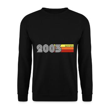 2003 Birthday born in 2003 Retro Vintage - Unisex Sweatshirt - black - Front - Alina (178cm) & Michal (187cm)
