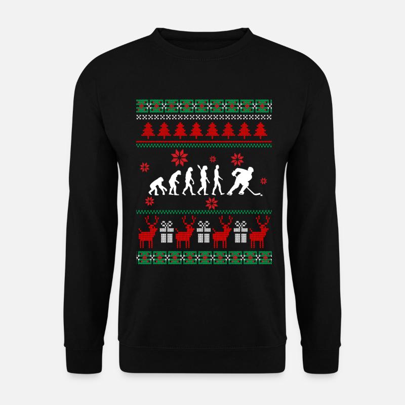 Hockey Weihnachtsgeschenk Weihnachten Geschenk - Unisex Pullover - Schwarz
