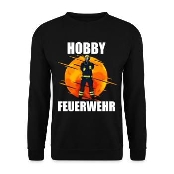 Feuerwehr Freiwillige Feuerwehr Hobby Feuerwehr - Unisex Pullover - Schwarz - Vorne - Alina (178cm) & Michal (187cm)