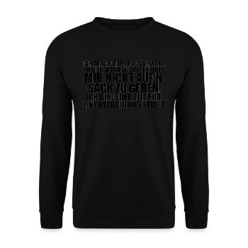 SCHWARZ - Unisex Pullover - Schwarz - Vorne - Alina (178cm) & Michal (187cm)