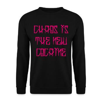 Chaos Kokain Grafik - Unisex Pullover - Schwarz - Vorne - Alina (178cm) & Michal (187cm)