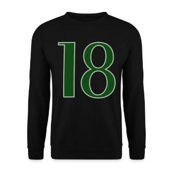 18 Birthday Congratulations - Unisex Sweatshirt - black - Front - Alina (178cm) & Michal (187cm)
