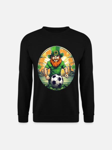 St. Patrick's Day Shamrock Football - Unisex Sweatshirt - black