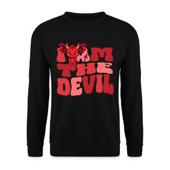 Devil Devil Evil House Dragon Wife - Unisex Sweatshirt - black - Front - Alina (178cm) & Michal (187cm)