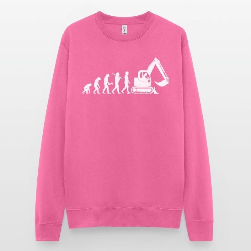 Baggerfahrer Baggerführer Evolution Cadeau Sweat-shirt Unisexe
