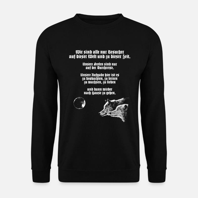 Nur Besucher - Wölfe - Unisex Pullover - Schwarz