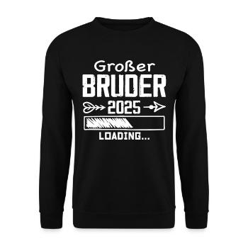 Großer Bruder 2025 - Unisex Pullover - Schwarz - Vorne - Alina (178cm) & Michal (187cm)