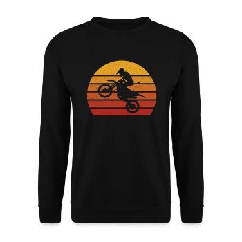 Motocross Off Road Enduro Motorsport Race Geschenk - Unisex Pullover - Schwarz - Vorne - Alina (178cm) & Michal (187cm)