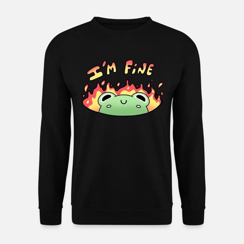 Frog "I'm fine" - Unisex Sweatshirt - black