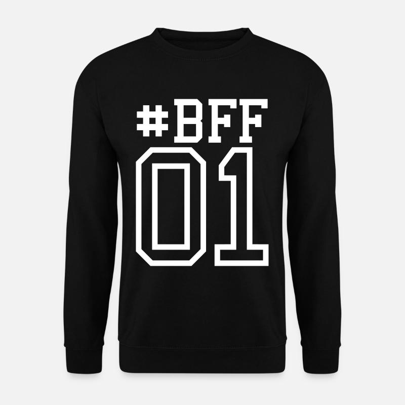 Nummer 01 1 BFF Beste Freunde Freundin - Unisex Pullover - Schwarz