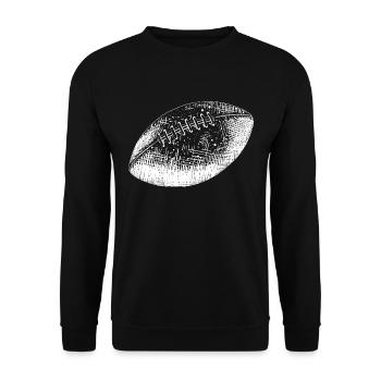 American Football Sport Fan Geschenkidee - Unisex Pullover - Schwarz - Vorne - Alina (178cm) & Michal (187cm)