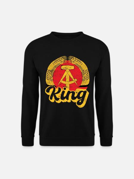 DDR Nostalgie King Geschenk - Unisex Pullover - Schwarz