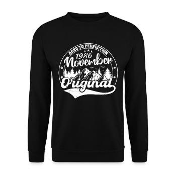 Légendaire depuis novembre 1986 - novembre 1986 - Sweat-shirt Unisexe - noir - Devant - Alina (178cm) & Michal (187cm)