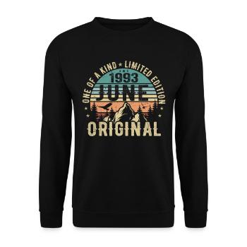 Légendaire depuis juin 1993 Cadeau d’anniversaire 1993 - Sweat-shirt Unisexe - noir - Devant - Alina (178cm) & Michal (187cm)