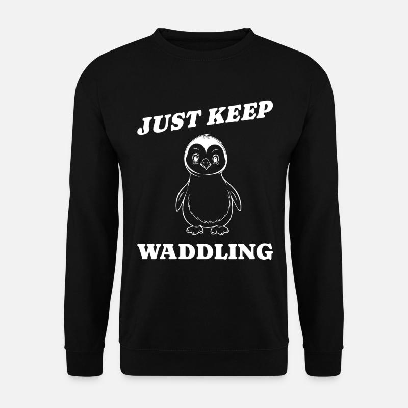 Idée cadeau rétro monochrome pingouin - Sweat-shirt Unisexe - noir