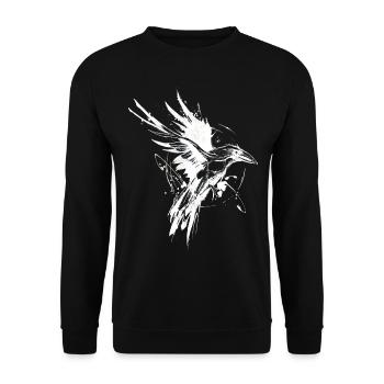The White Raven - Unisex Sweatshirt - black - Front - Alina (178cm) & Michal (187cm)