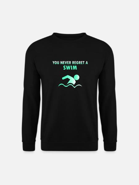 Schwimmen Schwimmen Lustiges Schwimmergeschenk - Unisex Pullover - Schwarz