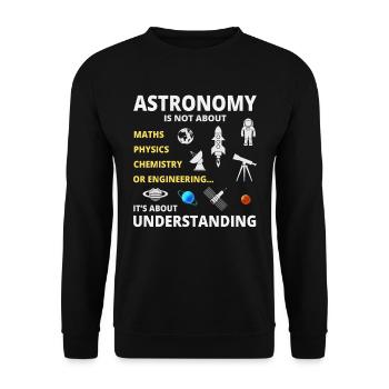 Astronomie - Sweat-shirt Unisexe - noir - Devant - Alina (178cm) & Michal (187cm)