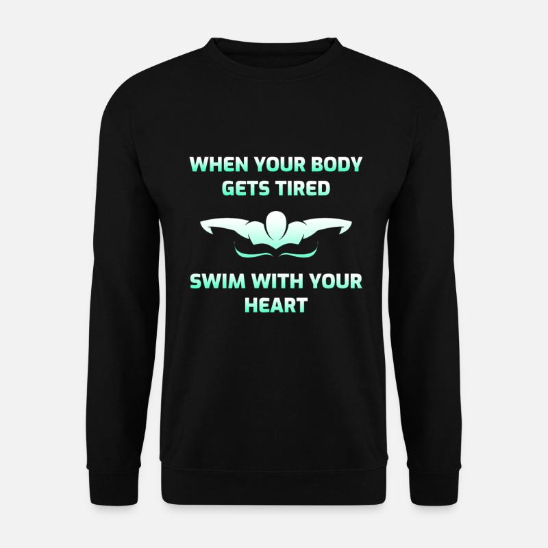 Schwimmen Schwimmen Schwimmer Geschenk - Unisex Pullover - Schwarz