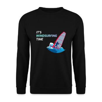 Windsurfer Windsurfing Wind Surfing Gift - Unisex Sweatshirt - black - Front - Alina (178cm) & Michal (187cm)