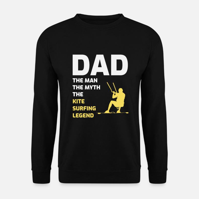 Kitesurfing Dad Kite Kiteboard Vatertagsgeschenk - Unisex Pullover - Schwarz