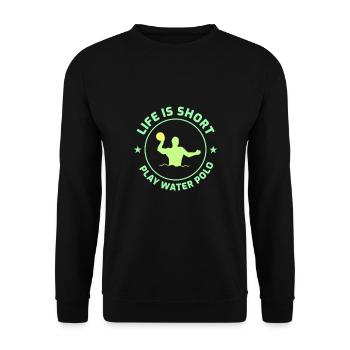 Water Polo Gift - Unisex Sweatshirt - black - Front - Alina (178cm) & Michal (187cm)