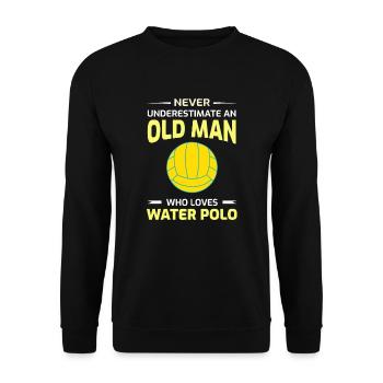 Water Polo Gift - Unisex Sweatshirt - black - Front - Alina (178cm) & Michal (187cm)