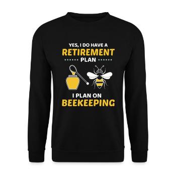 Amateurs d'apiculture cadeau d'abeille apiculteur - Sweat-shirt Unisexe - noir - Devant - Alina (178cm) & Michal (187cm)